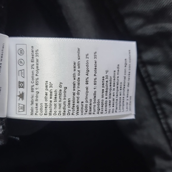 BA&SH NWT Brune Bermuda Blackstone Lady Long Shorts Demin Cotton Black Size 2 - Picture 12 of 16